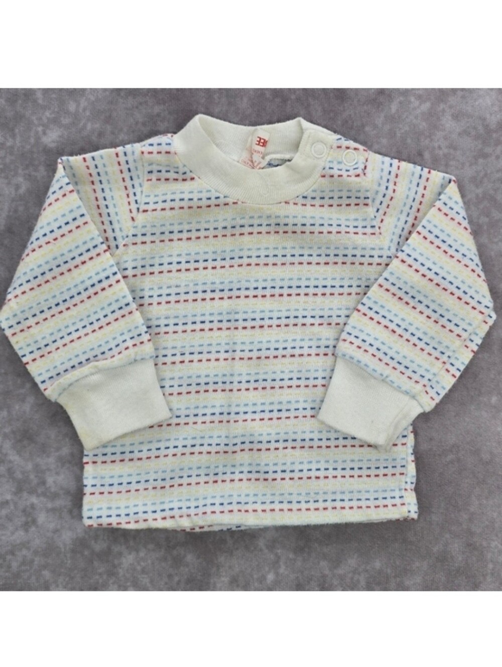 Ro-Bee Vintage Rainbow Stripe Long Sleeve Top